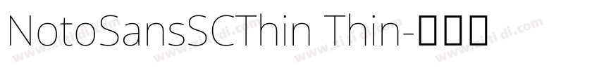 NotoSansSCThin Thin字体转换